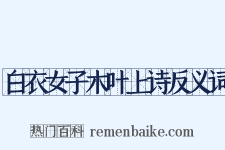 白衣女子木叶上诗反义词是什么意思的图片